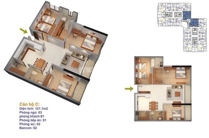 Bán Chung cư Cao cấp, 3PN, Goldmark City, đường Hồ Tùng Mậu, P. T