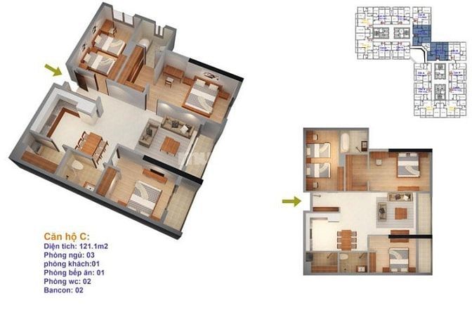 Bán Chung cư Cao cấp, 3PN, Goldmark City, đường Hồ Tùng Mậu, P. T