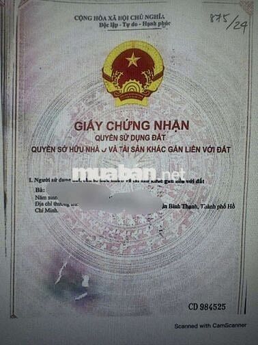 Nhà HXH, 4,5m dài 17m đúc 3 tấm suốt sổ hồng chính chủ