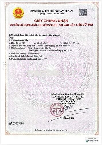 Gia đình cần bán đất tại Xuân Lộc- Đồng Nai .