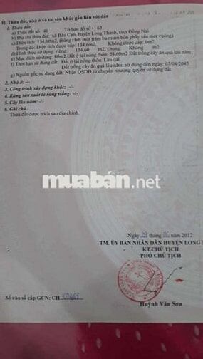 Bán nhà gần sân bay long thành (chính chủ)