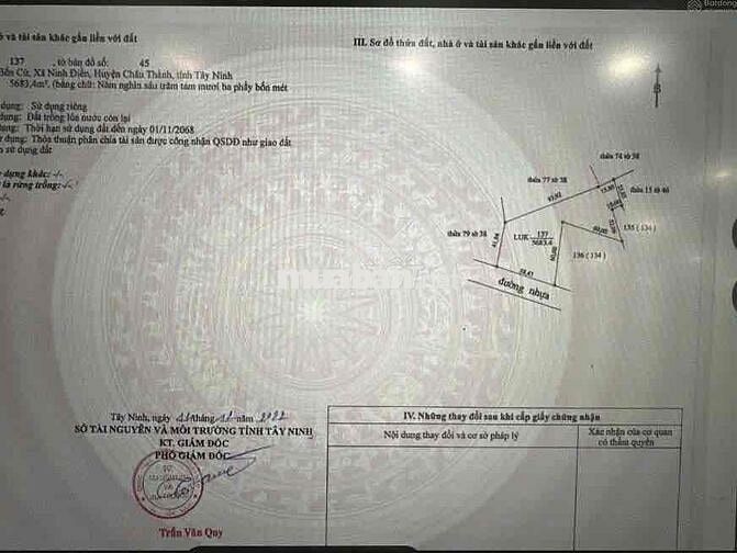 (HẠ TRỰC TIẾP 100TR) Bán nhanh 2000m2 đất châu thành mặt ngang 40m chỉ