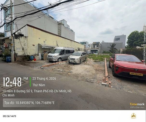 Đất thổ cư SHR 55m² Giáp kđt Vạn Phúc Hiệp Bình Phước Thủ Đức .4,6 tỷ