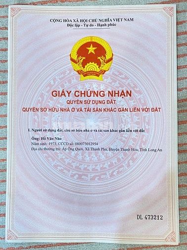 Bán đất thổ 2 mặt tiền đẹp thị trấn Thạnh Hóa - Long An