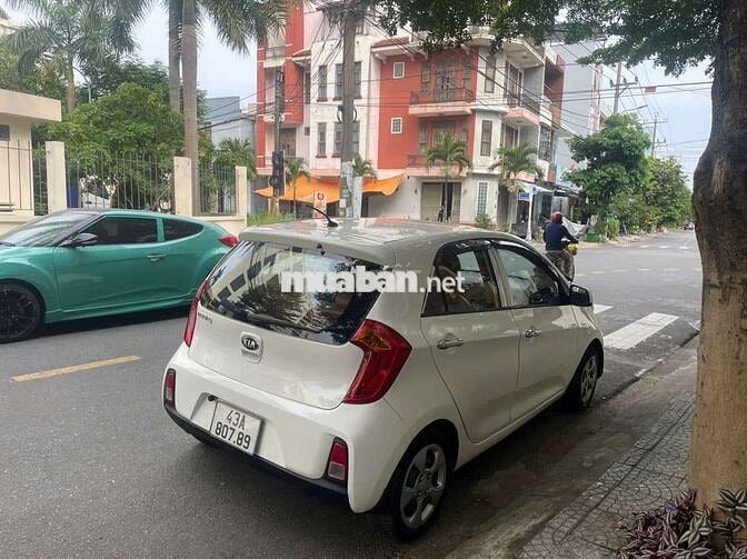 Kia Morning Trắng Số sàn, đời 2015 xe đẹp lợi xăng