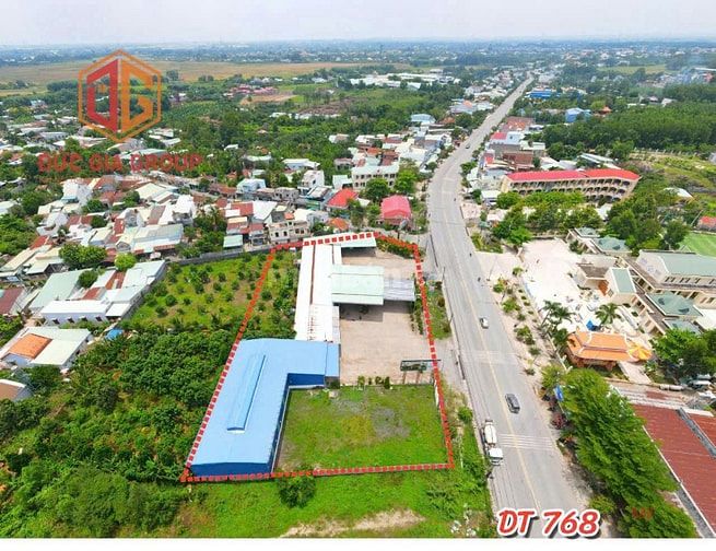 Bán cây xăng 4369m2 mặt tiền đường ĐT-768  cho thuê 1 tỷ/năm giá 75 tỷ
