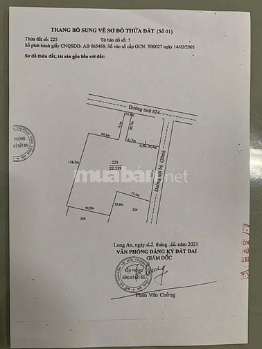 Bán Nhà xưởng 2,3 hata, (Có 5 xưởng)Xã Mỹ hạnh năm, Đức Hòa, long an. 