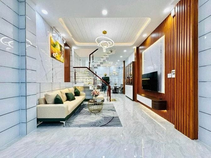 Nhà sổ sẵn 54.1m² Nơ Trang Long, Bình Thạnh xây 1 trệt 2 lầu. Hẻm 4m
