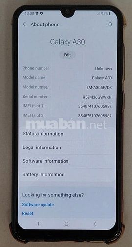 Cần bán Samsung Galaxy A30 nguyên zin, còn tốt