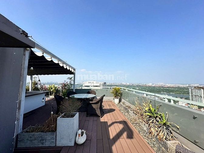 Cho thuê căn Penthouse Tropic Garden Thảo Điền, 4PN, 370m2, sân vườn