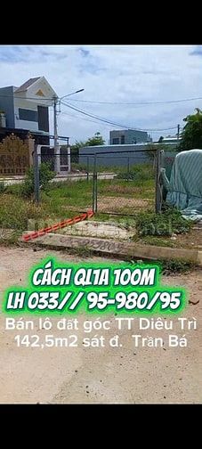 Chính chủ BÁN lô góc142m2, 2ty6 đẹp nhất trung tâm DIÊU TRÌ ,BÌNH ĐỊNH