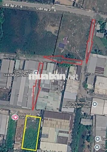 Bán đất Liên ấp 2-6- 1038 m2 - 6,7 tỷ, Đường ô tô tải vào tận nơi.