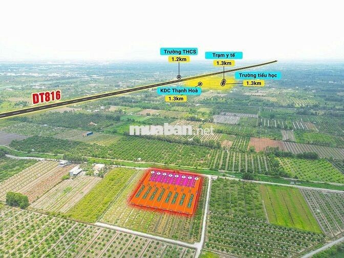đất thổ vườn xây nhà vườn quá đẹp mặt kênh mát mẻ