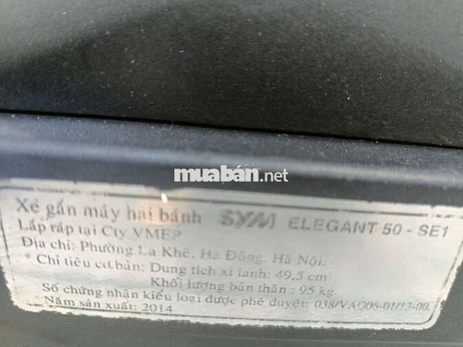 SYM Elegant 50cc Xanh, Bạc