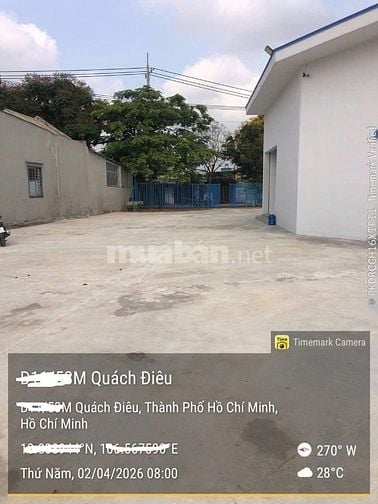 Cho thuê (đất trống + nhà) mặt tiền Quách Điêu, Bình Chánh_DT:3.000m2