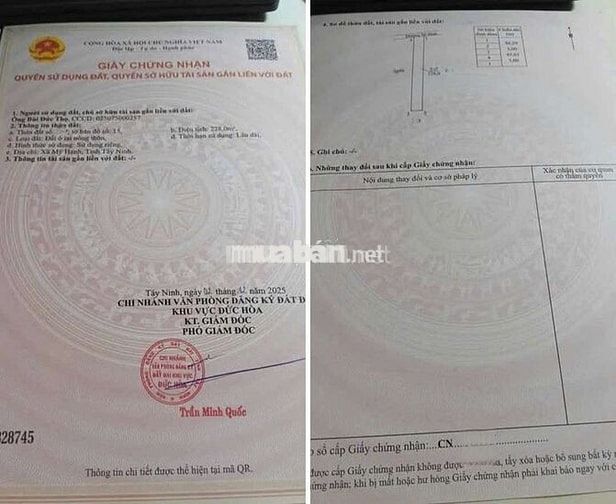 Đất 10 x 45,30m (453m full thổ) hẻm ôtô - Ngay ngã 3 Mỹ Hạnh