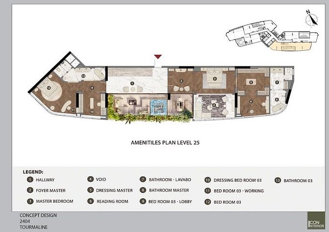 Căn Penthouse Thảo Điền Green, 403m2, sân vườn 40m, view sông,85.9 tỷ