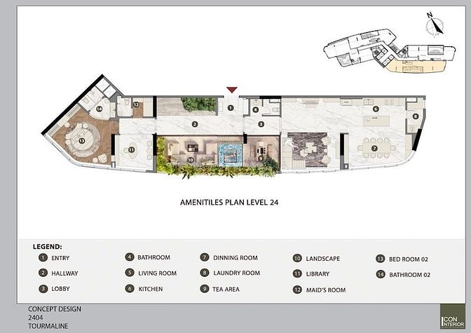 Căn Penthouse Thảo Điền Green, 403m2, sân vườn 40m, view sông,85.9 tỷ