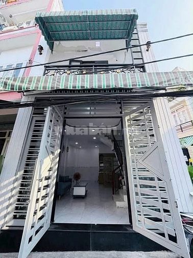 Nhà mới ở liền trệt lầu 4,4 x 8,2 pn 2wc sổ hồng riêng KDC HIÊN HỮU