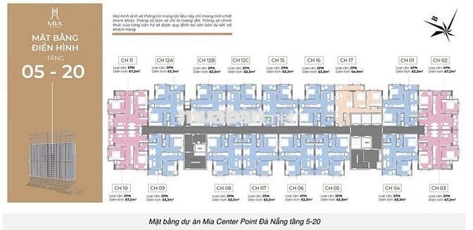 Tháng 8/2026 bàn giao căn hộ cao cấp trung tâm ĐN, 2PN 63,3m2 2,9 tỷ 