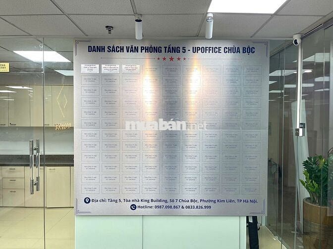 Văn phòng trọn gói Full DV cho 3 đến 15 người làm việc tại Chùa Bộc