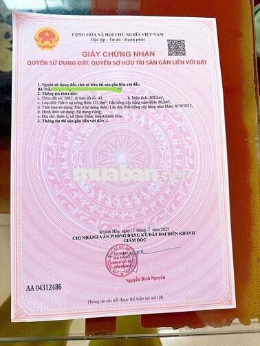 hạ giá rẻ nhất thị trường mặt tiền hương lộ 45 Diên khánh