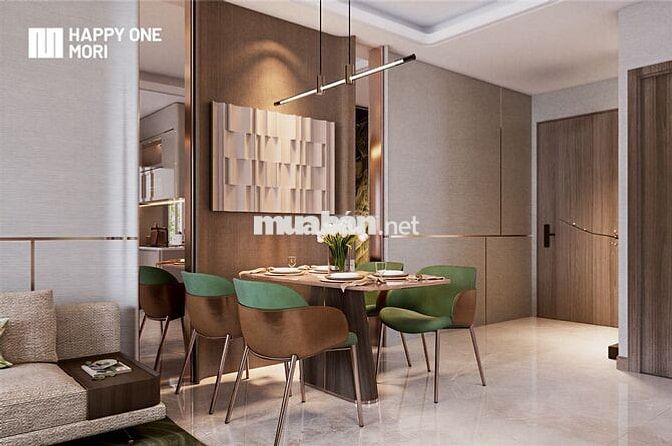 Bán CH 2PN view sân golf + sông SG 66,2m2 tại Happy One Mori, 2.559 tỷ