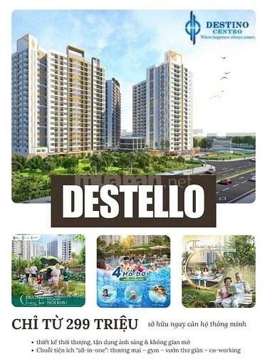 DESTINO CH THÔNG MINH GIÁ 1,7 TỶ/CĂN 2PN BÀN GIAO NỘI THẤT CAO CẤP 