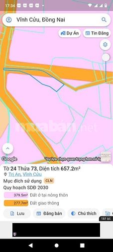 Đất nghỉ dưỡng – kinh doanh dịch vụ – homestay Trị An Đồng Nai – 6000m