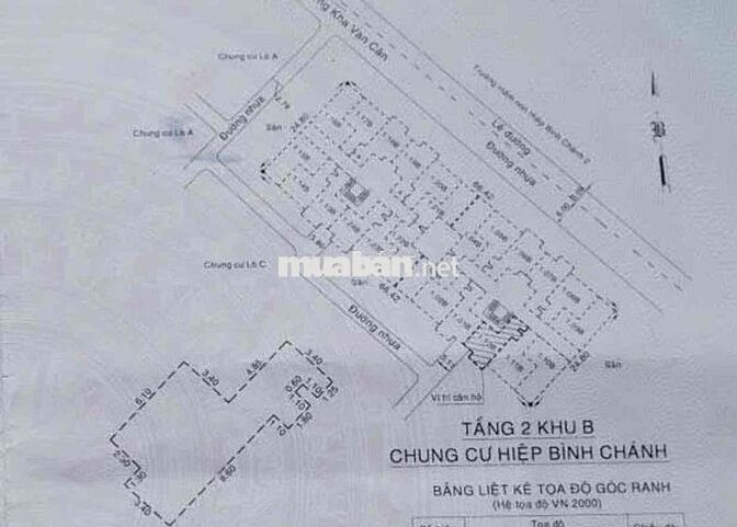 BÁN CHUNG CƯ HIỆP BÌNH CHÁNH SHR - 2 PN, 2WC - NGAY SAU GIGAMAILL
