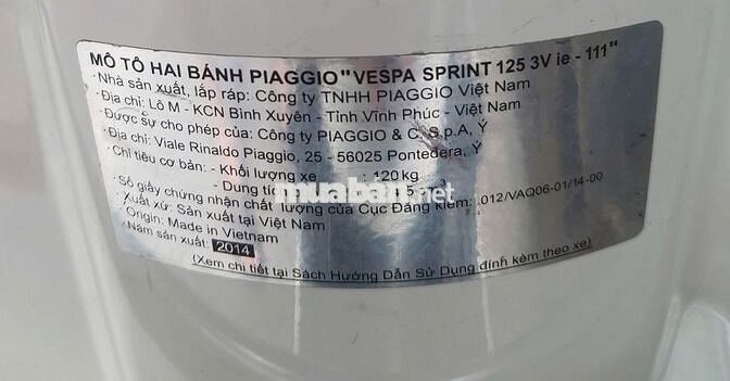 🔥Vespa Sprint 2014 3vie_Xe đẹp Giá tốt Nhanh tay🔥