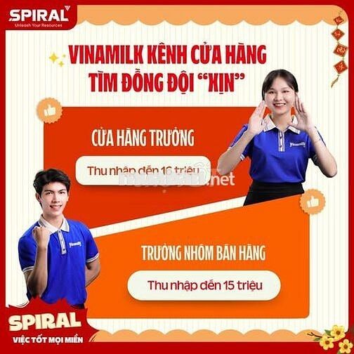 TP LONG XUYÊN - VINAMILK TUYỂN CỬA HÀNG TRƯỞNG