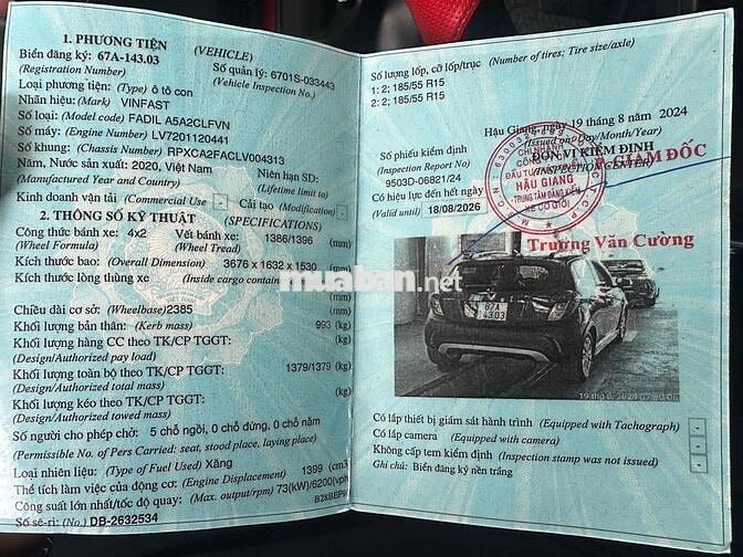VinFast Fadil 2021 Tiêu chuẩn - 95000 km