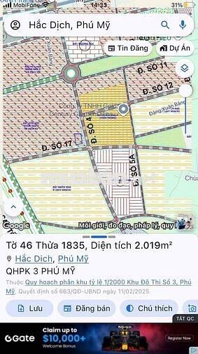Bán đất 2019m2 chính chủ tại Hắc Dịch, Phú Mỹ, BRVT