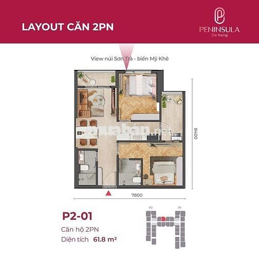 CĂN 2PN PENINSULA TẦNG 4 TỪ 3,8 TỶ-VIEW BIỂN MỸ KHÊ, SƠN TRÀ