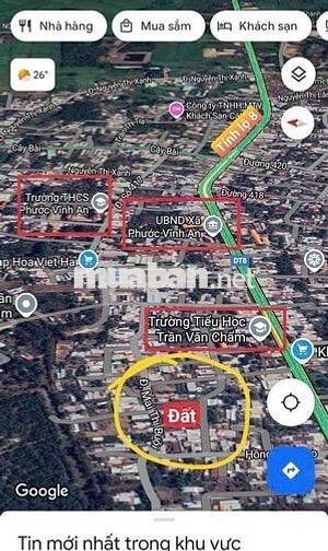 đất Xã phước Vĩnh an, 10X40 thổ 426m, Tổng 455m, hậu nở 17m 