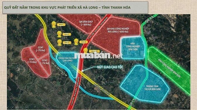 Đất nền nằm trong lõi KCN Hà Long - Thanh Hóa