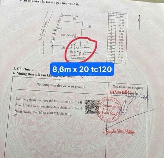 Bán Lô Đất LÔ THÔN 5 EABAR Huyện Buôn Đôn, ĐakLak