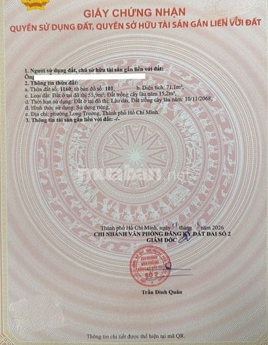 Bán 71m2 đường nhựa 7m Gò Cát 3 tỷ 780