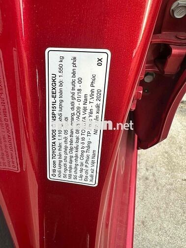 TOYOTA VIOS G 2020 xe HÃNG TOYOTA CAM KẾT