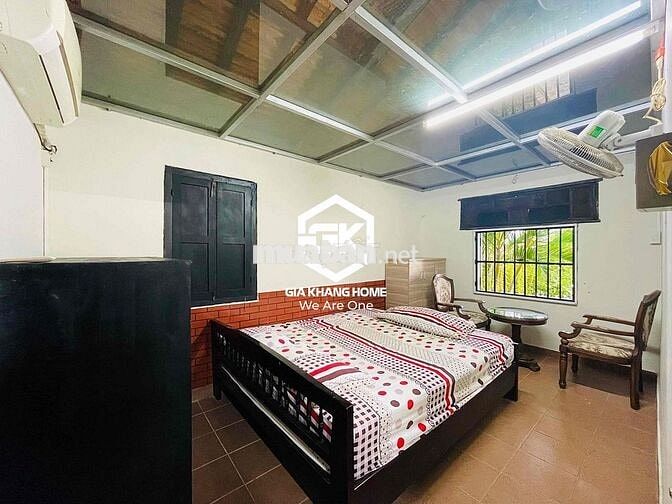 CHO THUÊ DÀI HẠN NHÀ VƯỜN NGHỈ DƯỠNG 1 PHÒNG NGỦ FULL NỘI THẤT VEN BỜ