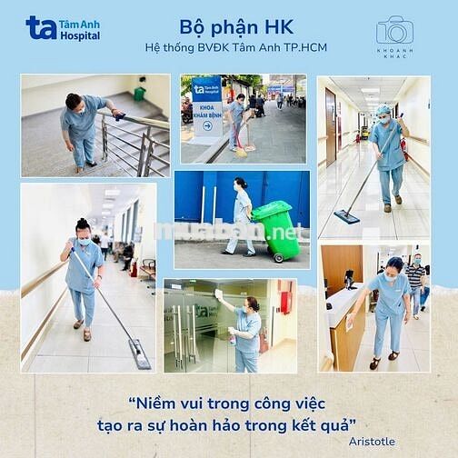 50 Nhân Viên Vệ Sinh tại Bệnh viện Lương 7tr7