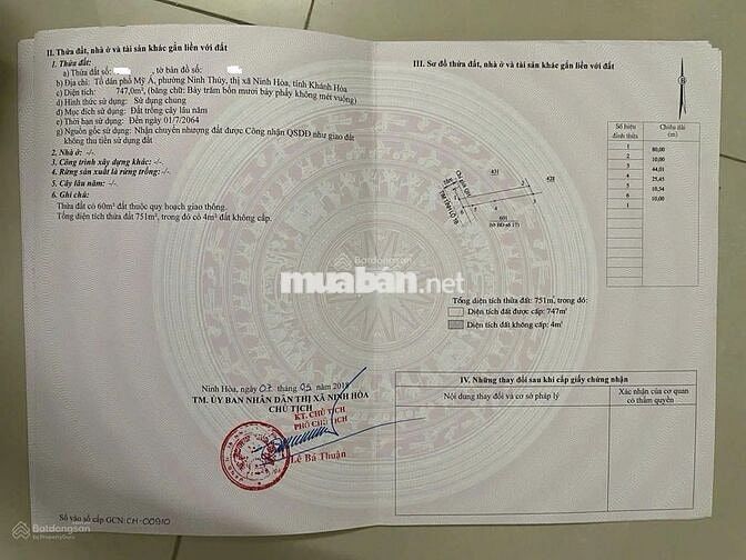 Cần bán đất mặt tiền đường Lê Hồng Phong - phường Đông Ninh Hòa