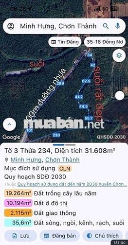 BÁN LÔ ĐẤT KHU CÔNG NGHIỆP MINH HƯNG HƠN 3ha CHƠN THÀNH