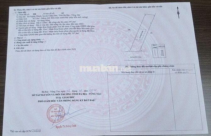 Bán 10m mặt tiền đường 29, hướng gần KCN Sonadezi, Nghĩa Thành