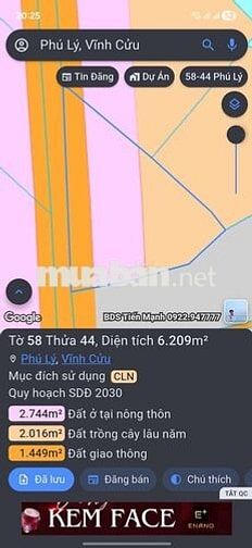 đất có mặt tiền nhựa 108m tại tp đồng nai