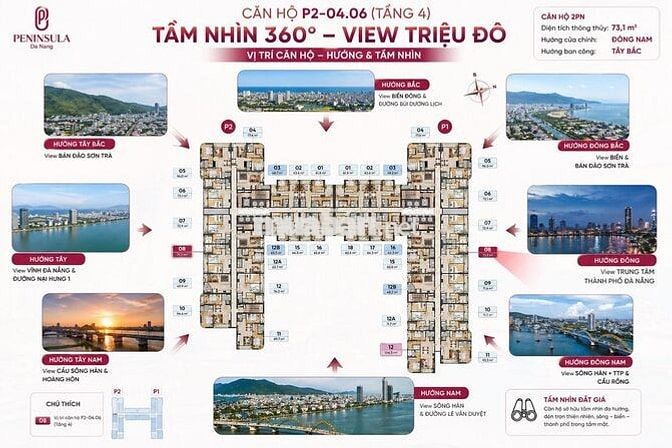 CHÍNH CHỦ CẦN BÁN CĂN HỘ 2PN PENINSULA ĐÀ NẴNG – VỊ TRÍ ĐẸP – GIÁ TỐT