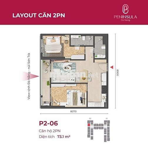 CHÍNH CHỦ CẦN BÁN CĂN HỘ 2PN PENINSULA ĐÀ NẴNG – VỊ TRÍ ĐẸP – GIÁ TỐT