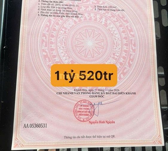 DD85 Bán nhà cấp 4 hẻm oto gần chợ Đại Điền Trung xã Diên Điền