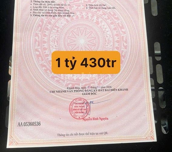 DD85 Bán nhà cấp 4 hẻm oto gần chợ Đại Điền Trung xã Diên Điền